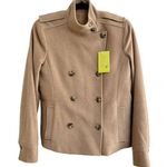 Theory  Wool Blend Long Sleeve Double Breasted Pea Coat Jacket Brown Womens S Photo 0