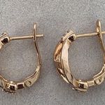 Small Rose Gold Filled D Ring Horse Bit Hoop Earrings Pink Photo 2