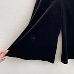 Amy Byer Vintage 90s Black Velvet Silver Glitter Waistband Wide Leg Capri Pants Photo 5