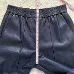 Rebecca Taylor Pants Vegan Leather Track Pant Crop Dark Navy Blue 14 NWT New Photo 10