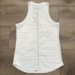 Lucky in Love Royale Stripe Rib Tennis Tank Top White Orange Size Small Photo 4