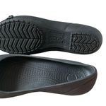 Crocs  Lina cap toe rhinestone patent slip on black ballet comfort shoes size 7 Photo 4