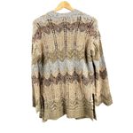 Anthropologie  Cardigan Sweater Neutral Tone Open Front Textured Knit Boho XS Photo 2