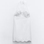 ZARA  White Lace Halter Dress mini dress lace Bohemian Summer Casual vacation  Photo 9
