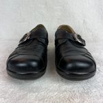 Alegria Leather Shoes 9/9.5 Womens 39 EU Khloe Black Nappa Buckle Wedge Photo 8