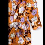 ZARA Floral Satin Dress Photo 8