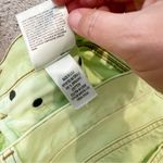 AGOLDE  Jeans Womens 24 Green Criss Cross Straight Button Fly Raw Hem‎ Denim EUC Photo 10