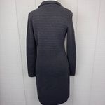 Calvin Klein  Gray Ribbed Mock Neck Long Sleeve Sweater Dress Full Double Zip M Photo 4