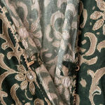 Soft Surroundings Long Cardigan Kimono Paisley Floral Embroidered Sequins Saree Photo 5