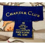 Charter Club Women’s Silk Floral Earth Tones Cream Maxi 16 Photo 6