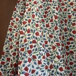 J.Crew Shirred Popover Top Rosewood Floral 100% Cotton Blouse NWT Flaw* Size L Photo 6