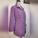 Christopher & Banks  Plum Button-Down Shirt Size:2X Photo 1