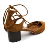 Aquazzura Boheme Tassel Pump Cognac Suede Excellent Condition Original Box sz 36 Brown Photo 1