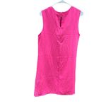 Silk Collection Bright pink 100% silk size 10 lined sheath dress. Photo 2
