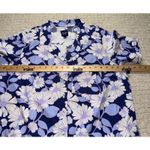 Gap Women’s Floral Pajama Set Navy Button Up Top Shorts 100% Cotton Size L New Photo 4