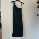 BHLDN NWT Anthropologie Audrie Satin One Shoulder Midi Dress Size 10 Photo 6