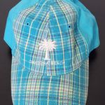 Women's Blue Plaid Daytona Beach Baseball Cap One Size Photo 1