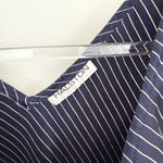 Halston Heritage Vintage Halston Intimates 100% Silk Navy Stripe Slip Midi Dress Photo 3