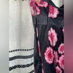 Trina Turk  Black Tank with Pink Floral Design Photo 3