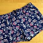 Floral, Lightweight, Flowy Lounge Shorts, Blue, Pink, White, Size 16 Blue Photo 14