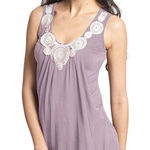 Maternity Sleeveless Dress Sz L Lilac Draped V Photo 0