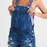 American Eagle Outfitters Distressed Denim Shortalls Sz.M Photo 1