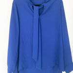 Pleione Women’s Size Small Royal Blue‎ Bow tie Long Sleeve High Photo 0