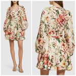 Zimmermann Lexi Floral Linen Wrap Mini Dress Size 1 / US 6 Photo 6