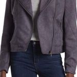 Philosophy  BY RPUBLIC CLOTHING Faux Suede Moto Jacket Charcoal Gray Size Small Photo 0