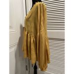 Time & Tru Womens Small Babydoll Blouse • Apple Juice • Top Gathered Ruffle Photo 2