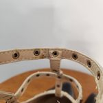 It's OK Black and Tan Strappy Heels Size 8W pointy toe heels wide heels Photo 4