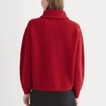 Everlane The Half-Zip Sweater in Luxe Merino in Berry Red, Size X-Small Photo 3