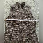 Spyder  Primaloft Thinsulate Vest Olive Green/Brownish Womens Sz S Zip And Snaps Photo 3