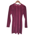 Gianni Bini  Burgundy Velvet Long Sleeve Fitted‎ Dress Holiday Christmas Party XS Photo 1