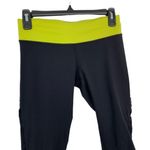 Lululemon ‎ Capri Leggings 6 Black Green Athleisure Gym Yoga Activewear Photo 1