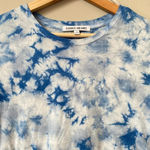 Elizabeth and James Women's Small Blue Cloud Tie Dye Short Sleeve Tee Shirt Casual Photo 5