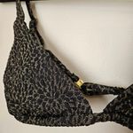 ANDIE  x Demi Moore Swim Triangle Bikini Top Black Glitter Pattern Neutral Travel Photo 3