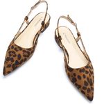 Caparros NWT C.Paravano Leopard Print Pointed Toe Slingback Flats -  EU 38.5 Photo 0