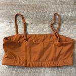Gym Shark Orange Rust Bandeu Athletic Sports Bra Size S Photo 1