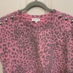 Entro Pink Animal Print Sweatshirt with Silver Accents Photo 6