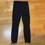 Mother Stunner Zip Ankle Step Fray Not Guilty Quiet Luxury Minimalist Jeans 26 Black Photo 3