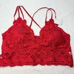 Anemone  Elise Scarlet Lace RED Bralette Size XL‎ NEW Photo 2