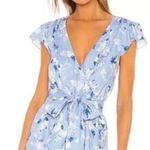 MISA Los Angeles Tilly light blue wildflower v neck romper Photo 0