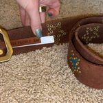 Free People  Brown Belt with Gold Buckle and Star Details Photo 0