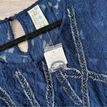 Free People Nwt ‎ blue sheer lace beaded bell sleeve witchy dress Photo 6