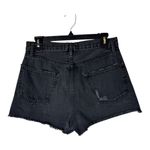 frame denim  Shorts Women 28 Black Wash Le Original Distressed Fray Hem Jean Punk Photo 1