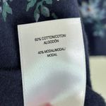 Lucky Brand Floral Square Neck Peasant Short Sleeve Cotton Top Size S Blue Photo 5