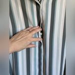 Mango MNG White Multicolor Striped Button Down Cuffed Long Sleeve Blouse #MBG Photo 8
