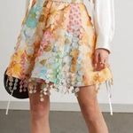 Zimmermann NWOT  Tempo Disc Embellishment Chiffon Mini Linen Skirt Size AU 2 Photo 0