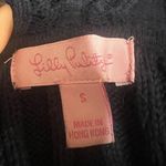 Lilly Pulitzer  jacket knitted navy blue zipper closure pockets sz Small Photo 1